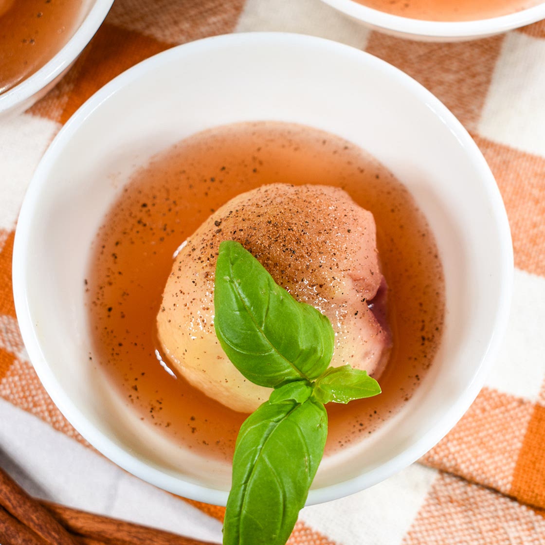 Vanilla Poached Peaches