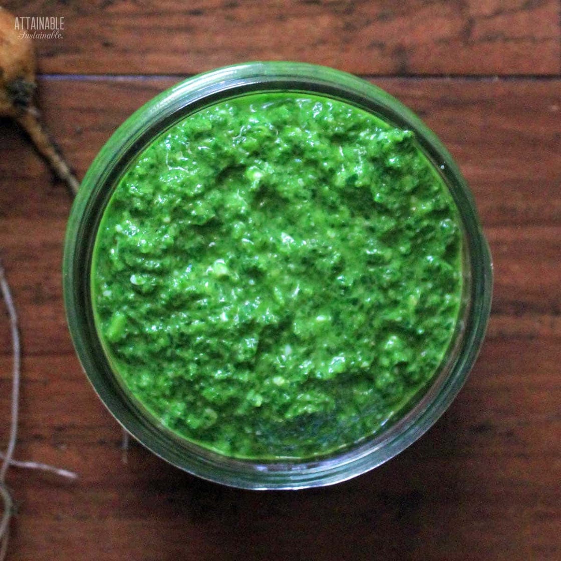 Radish Greens as Pesto