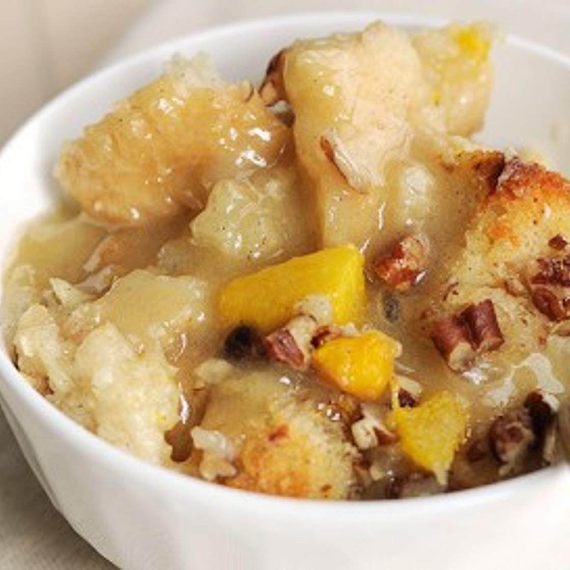 Peachy Bread Pudding