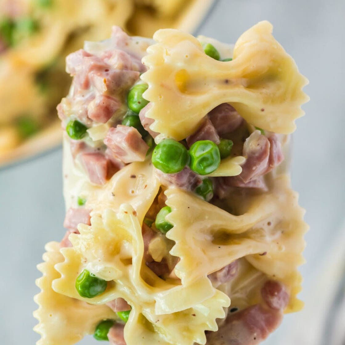 Pasta with Ham and Peas