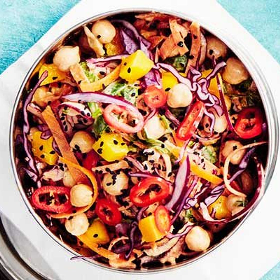 Curried mango & chickpea pot