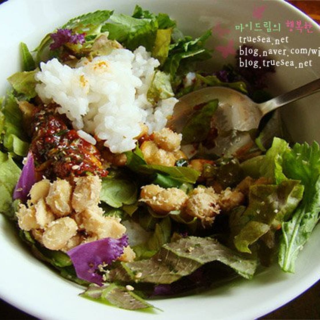 청국장 만들기와 생청국장 야채비빔밥