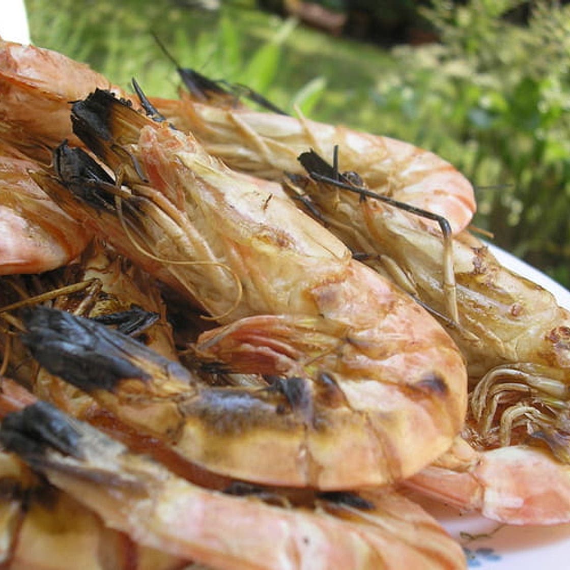 Gambas au barbecue et beurre citronné