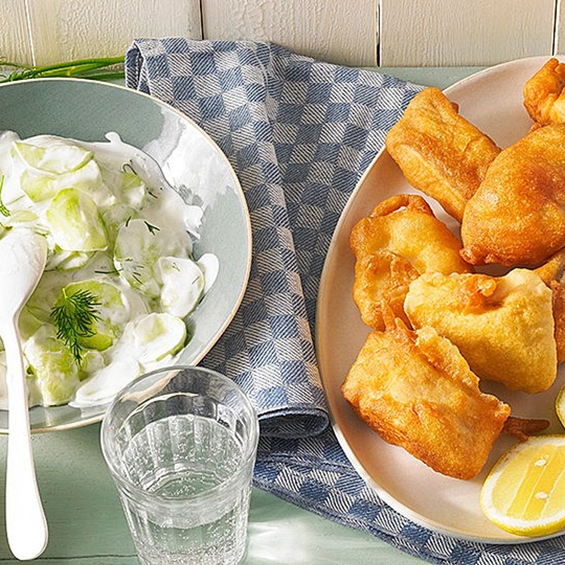 Backfisch in Bierteig