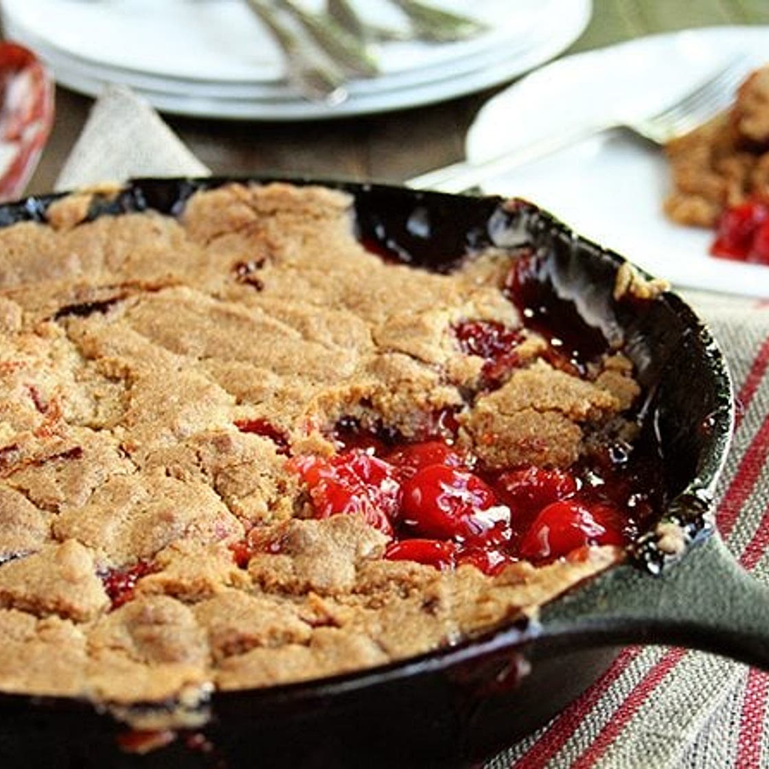 Skillet Cherry Cobbler