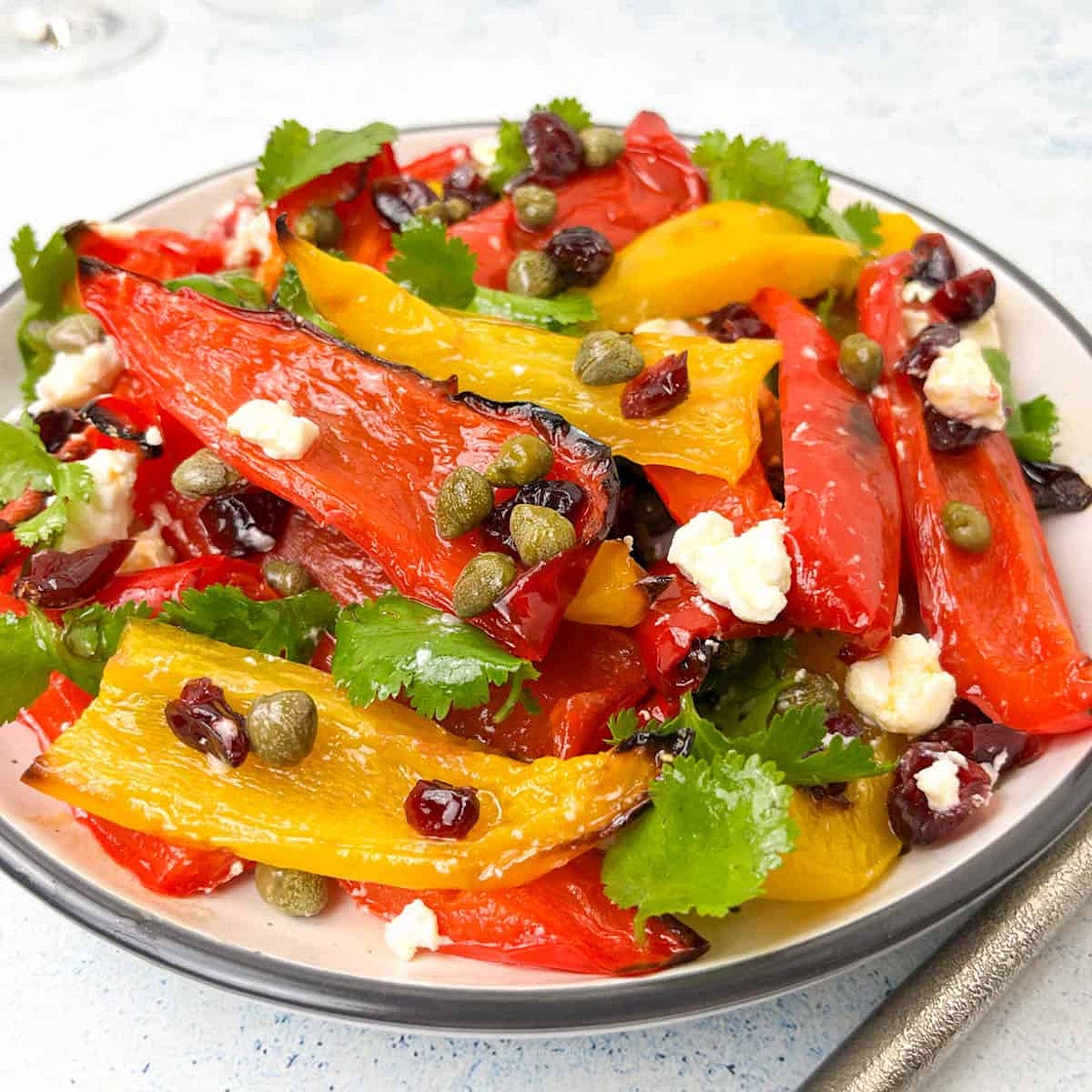 Easy Roasted Bell Pepper Salad