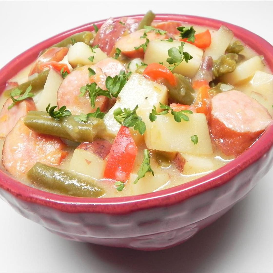 Cheddar Bratwurst Stew