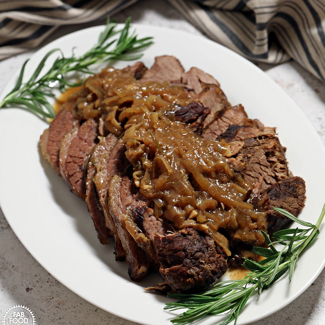 Slow Cooker Beef Brisket with Onion Gravy