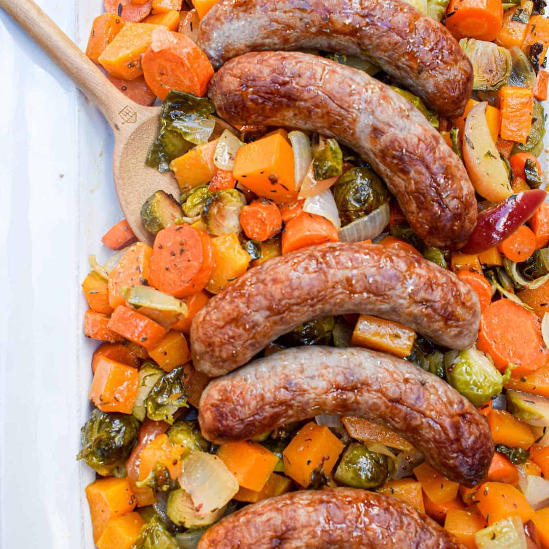 Sheet Pan Brats & Fall Veggies