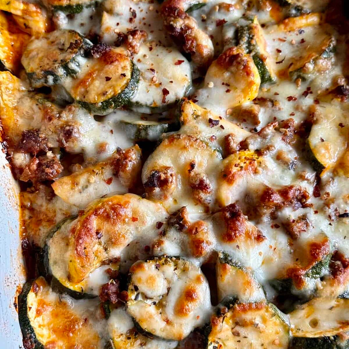 Ground Beef Zucchini Bake (Low Carb)