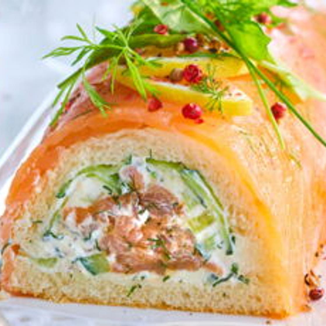 Bûche fraîcheur aux deux saumons