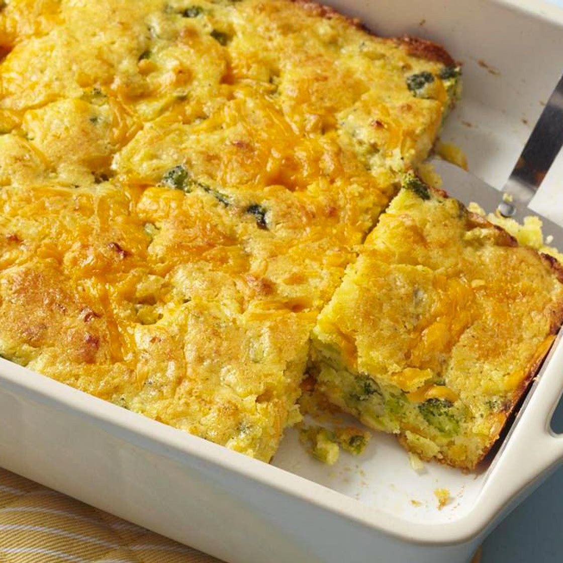 Broccoli Cornbread with Cheese