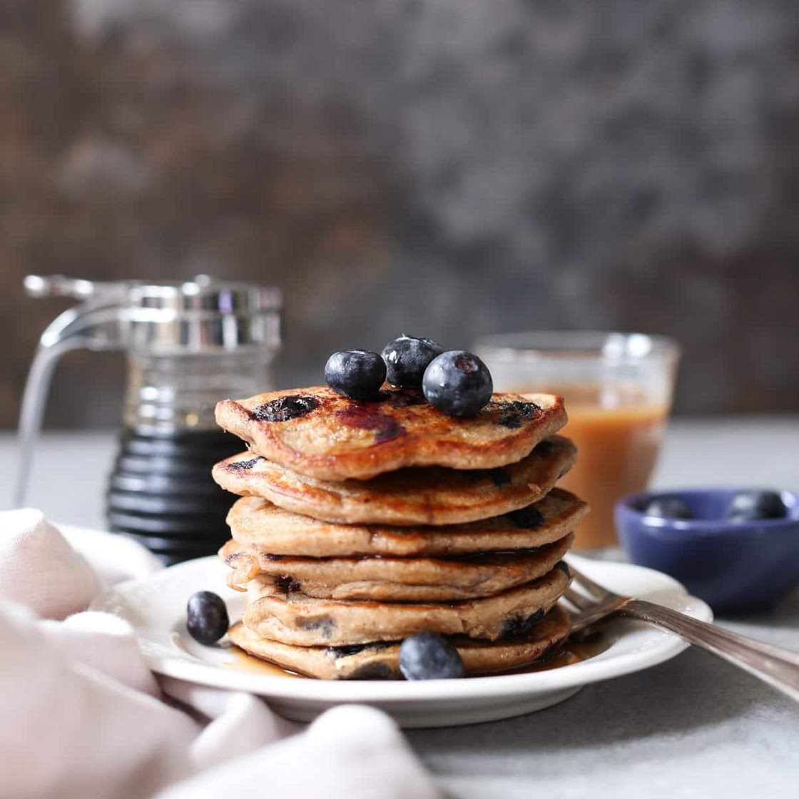 Blueberry-Banana Oatmeal Pancakes