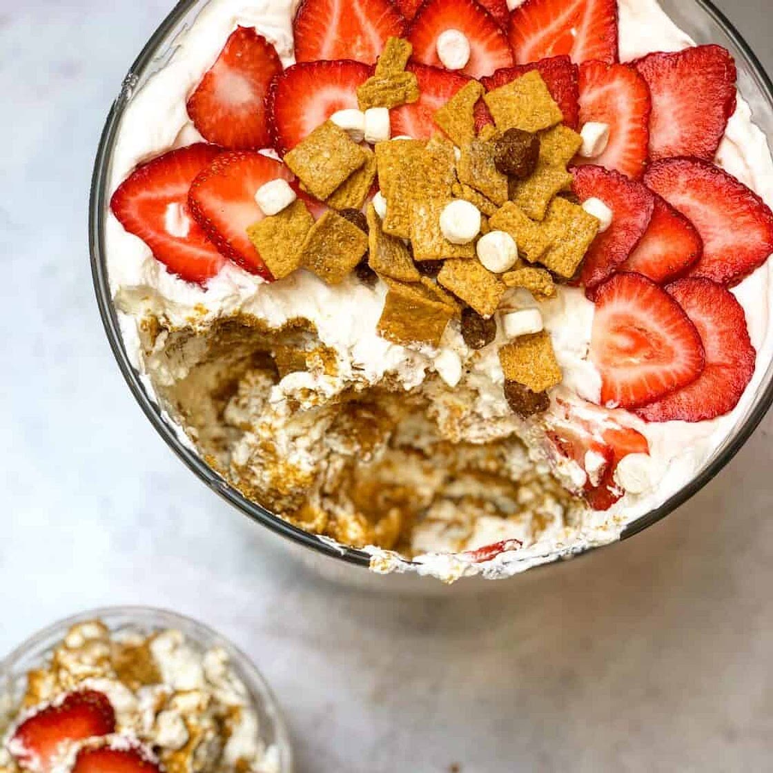 Cinnamon and S’mores Cheesecake Trifle