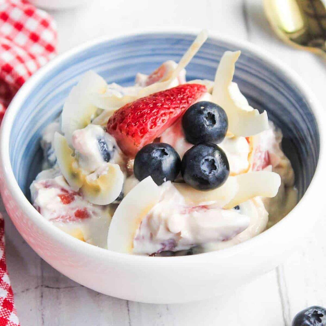 Red White and Blue Fruit Salad