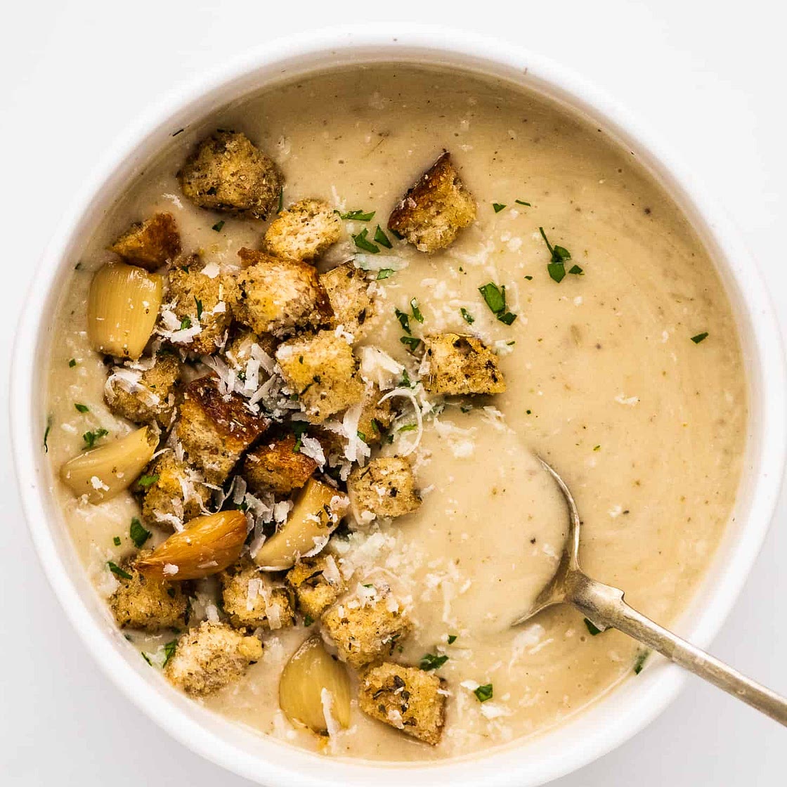 Roasted Garlic Soup - Rich and Creamy!