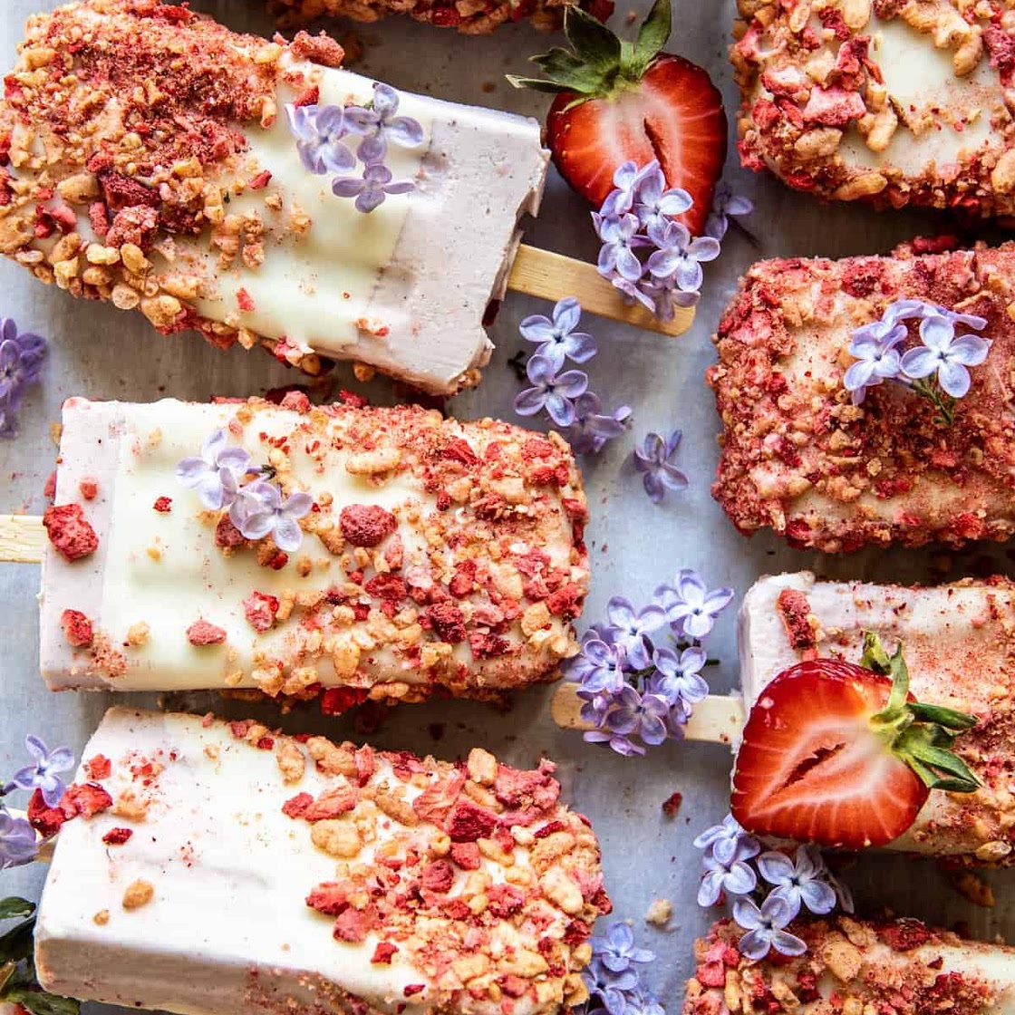 Strawberry Shortcake Ice Cream Bars
