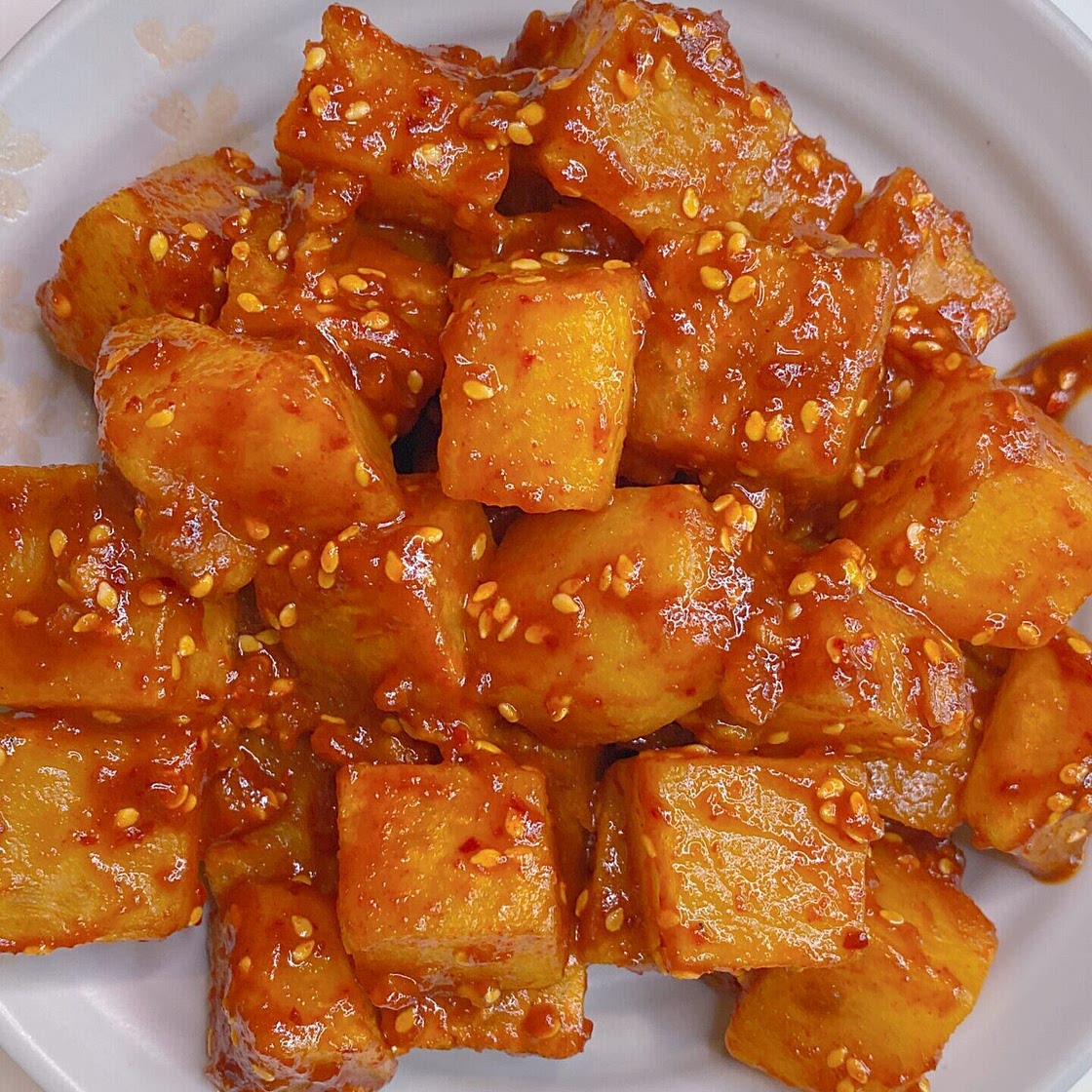Sweet and Spicy Korean Style Potatoes