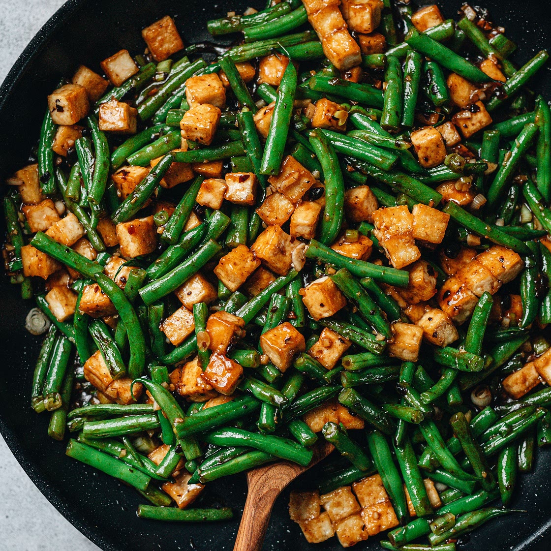 Stir Fried String Beans With Tofu