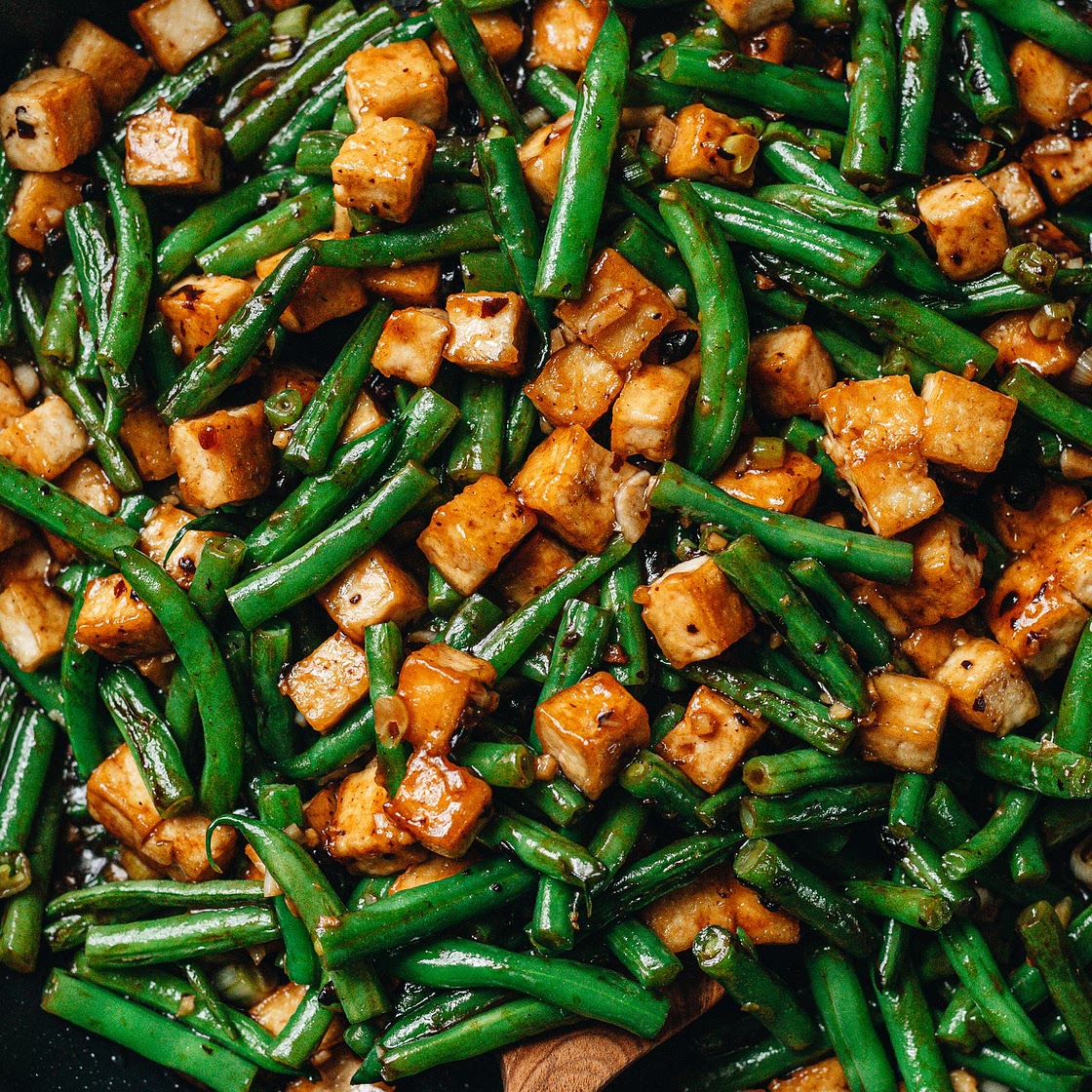 Stir Fried String Beans With Tofu
