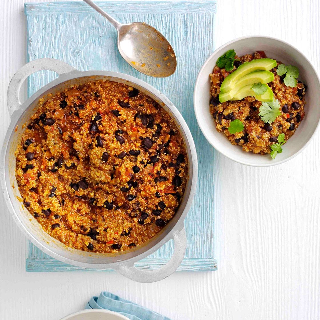 Quinoa and black bean chilli