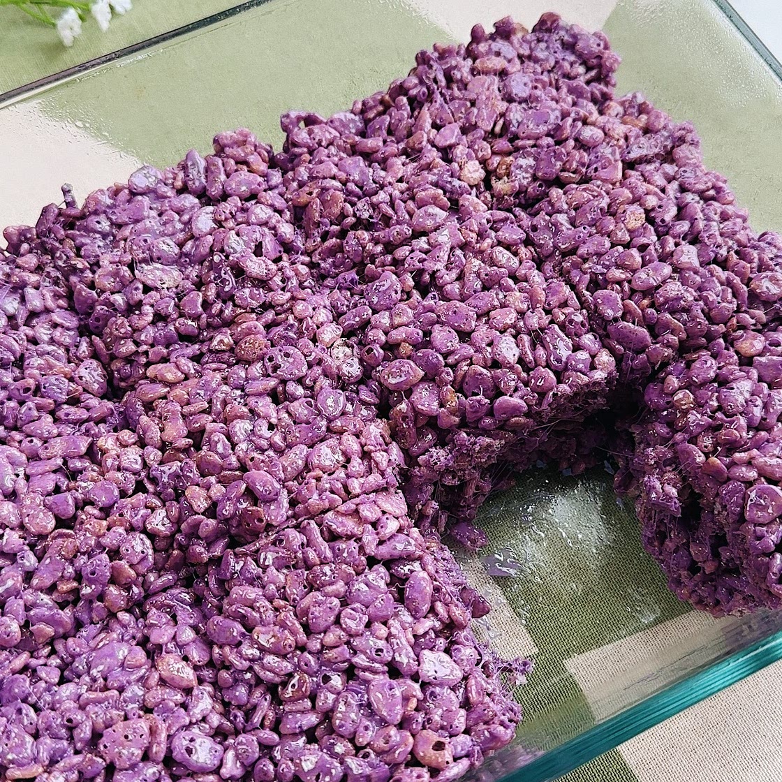 Ube Rice Krispie Treats