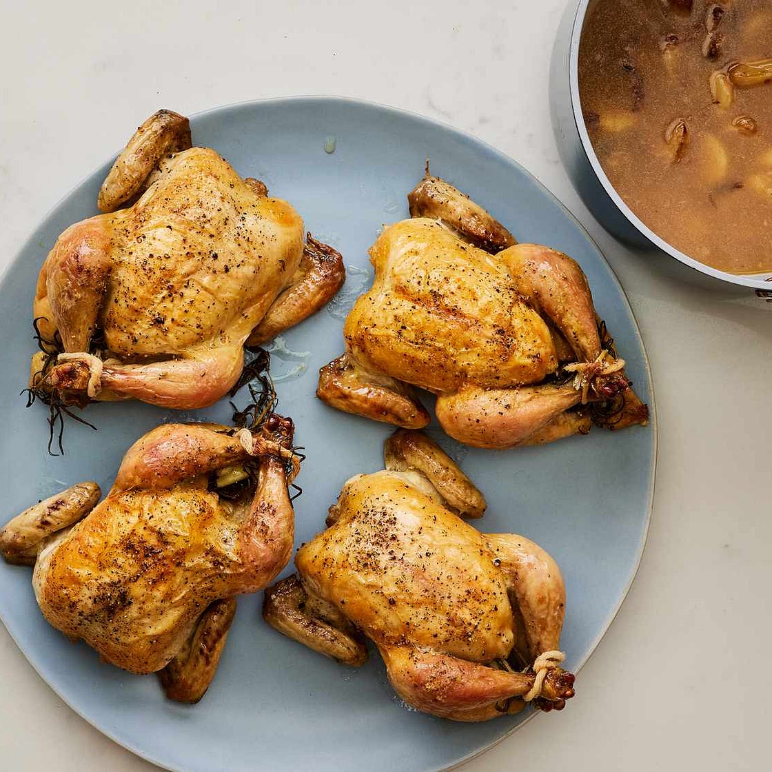 Cornish Game Hens with Garlic and Rosemary