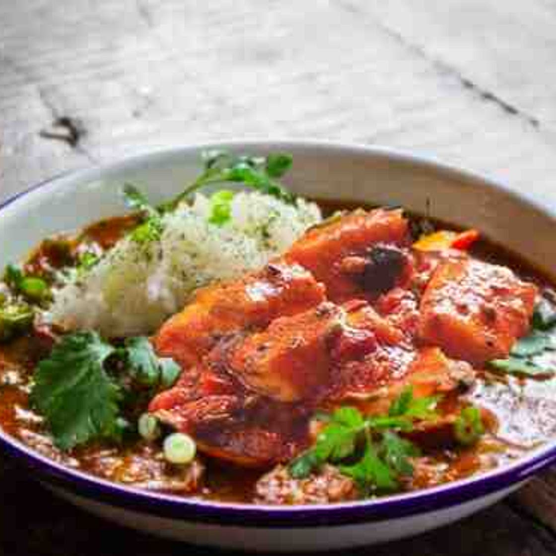 Red Salmon Curry with Goji Berries