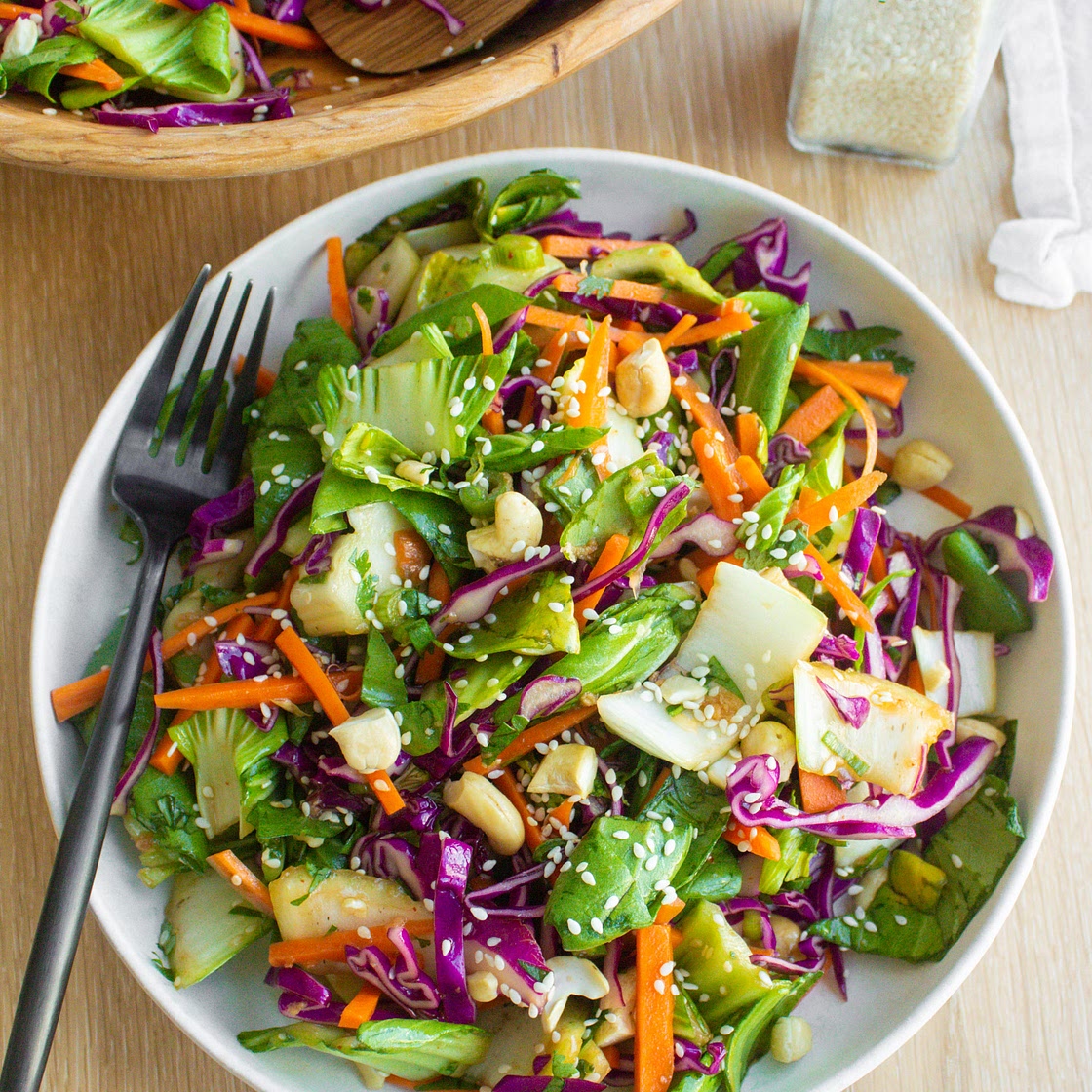 Bok Choy Salad with Sesame Ginger Dressing
