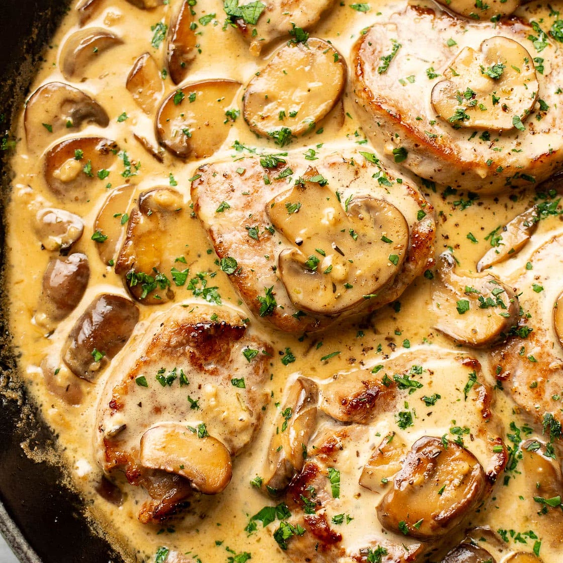Creamy Mushroom Pork Tenderloin