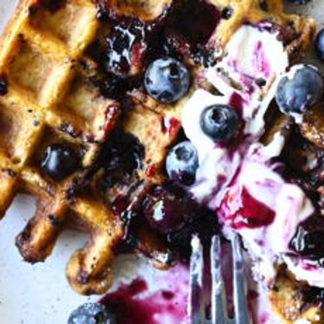 Gaufres aux myrtilles