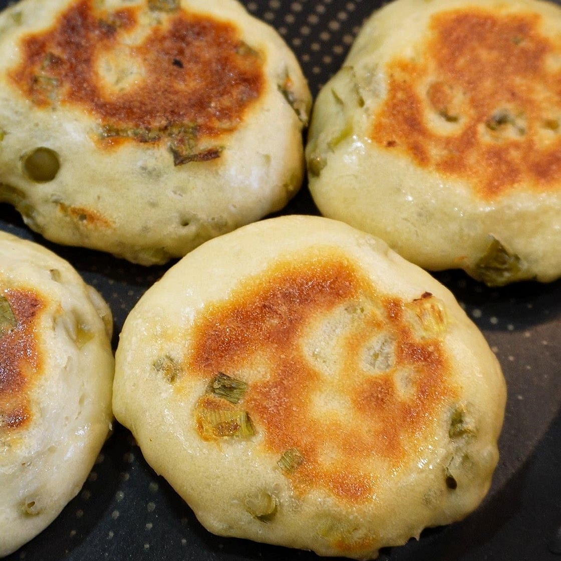Chinese Scallion Pancakes (Extra Easy No Kneading Cong You Bing)