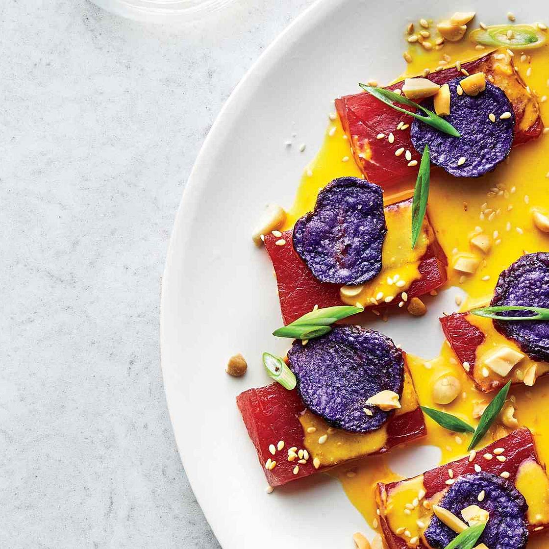 Tuna Tiradito with Ají Amarillo Leche de Tigre