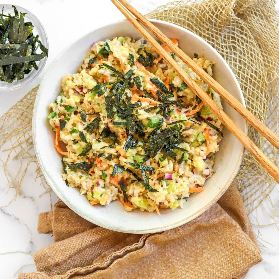 Tuna Avocado Rice Bowl