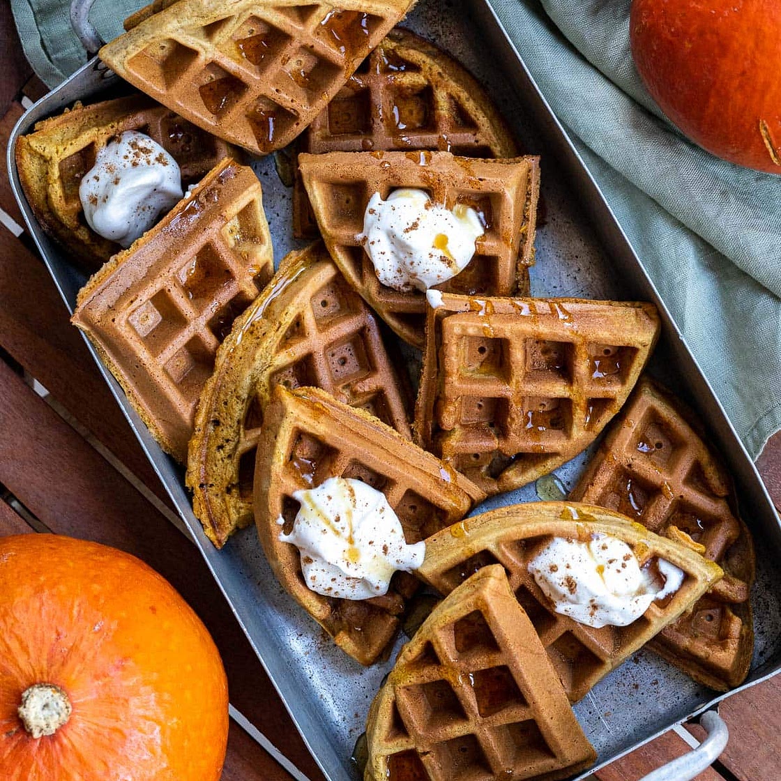 Easy Pumpkin Waffles