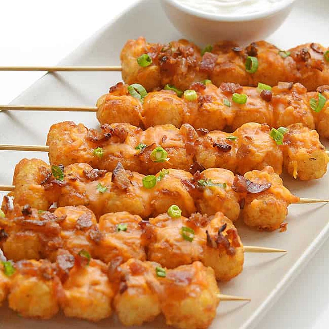 Loaded Tater Tot Skewers Recipe