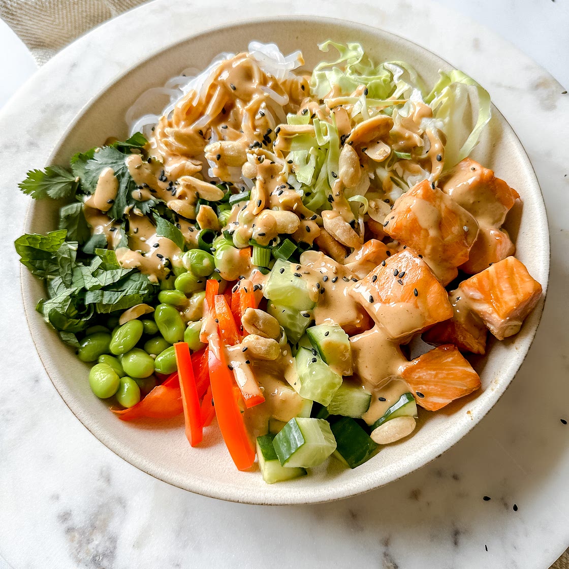 Spring Roll Salmon Salad