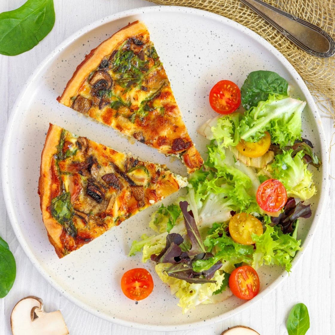 Chicken and Spinach Quiche