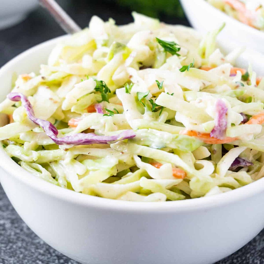 Homemade Coleslaw with Broccoli