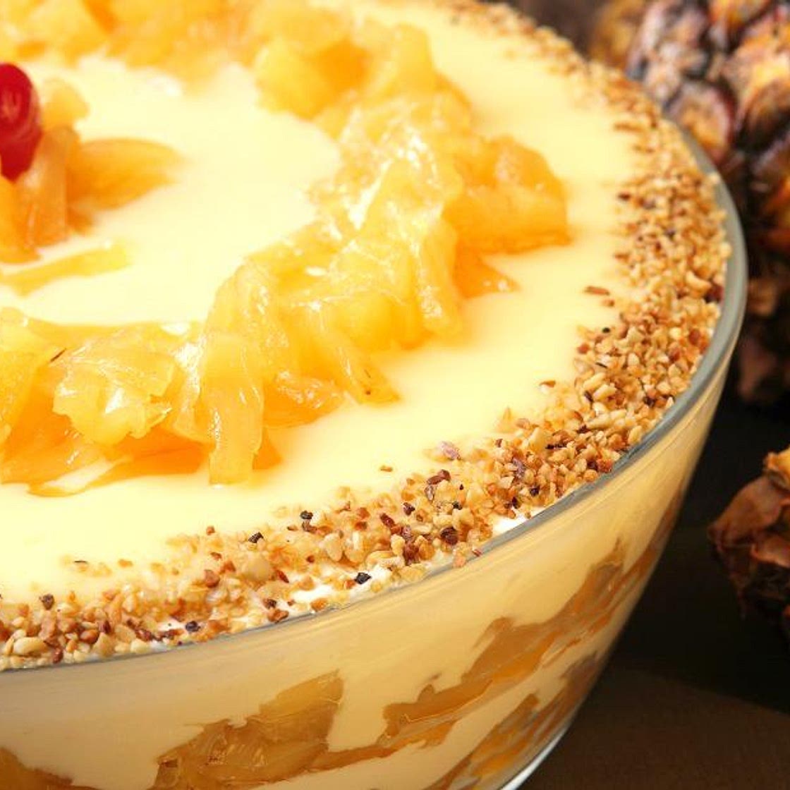 Receita de Pavê de abacaxi com biscoito maizena