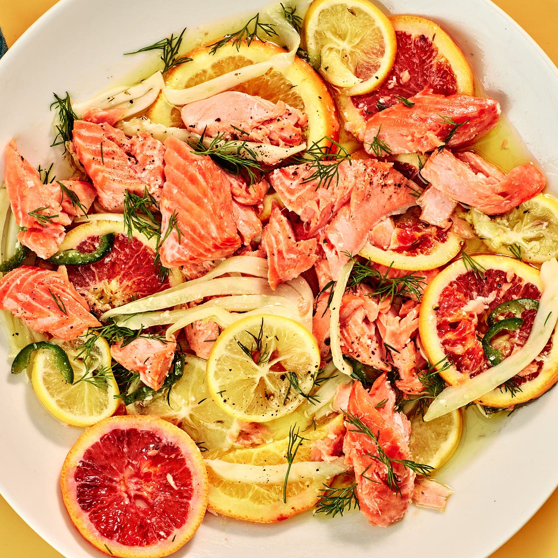 Slow-Roasted Salmon With Fennel, Citrus, and Chiles