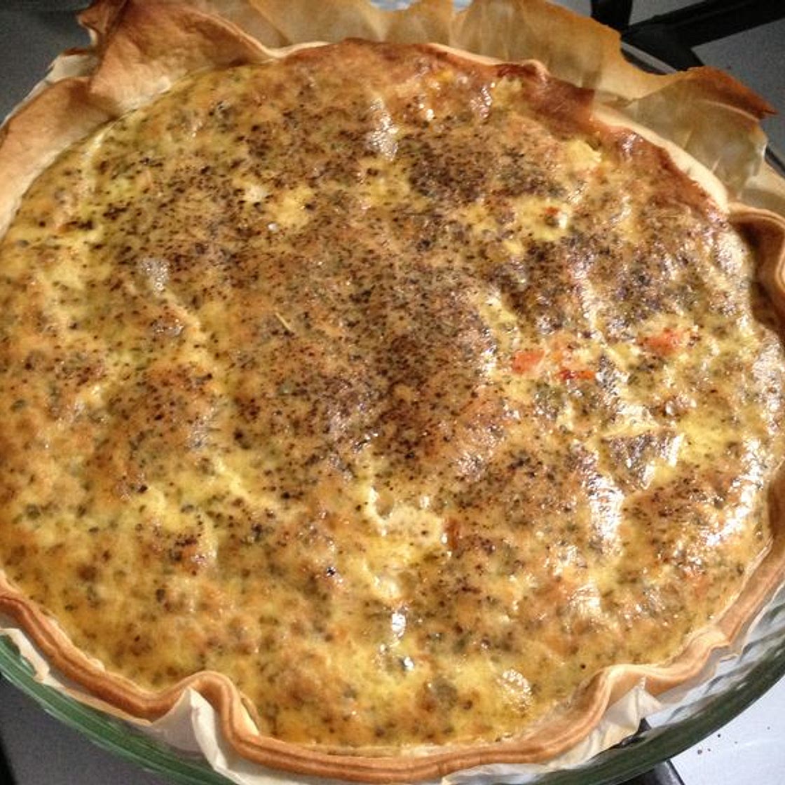 Quiche légère au saumon à la crème de soja