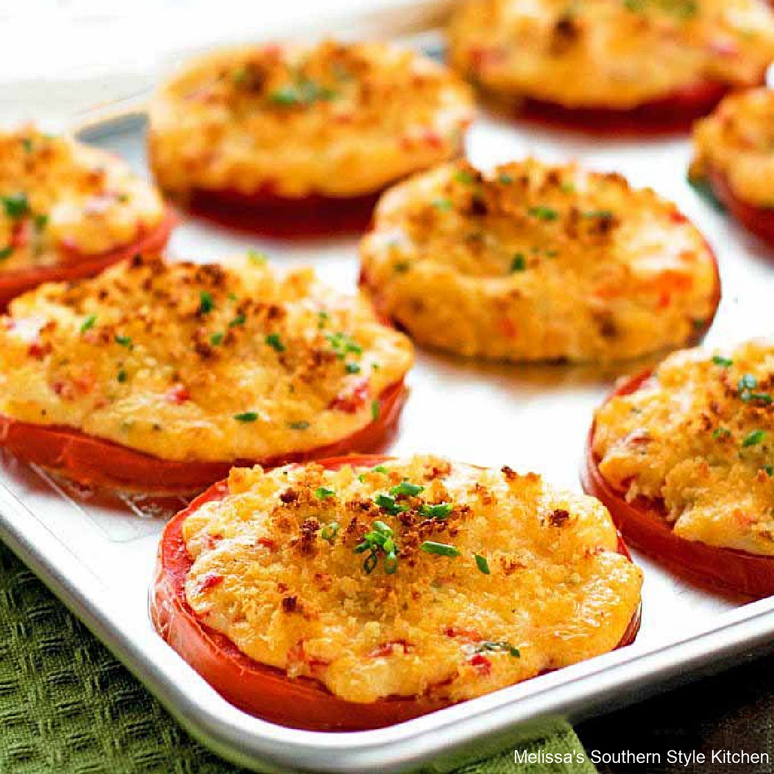 Baked Pimiento Cheese Tomatoes