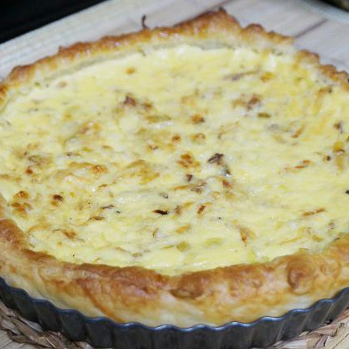 Receita de Quiche de queijo com alho poró