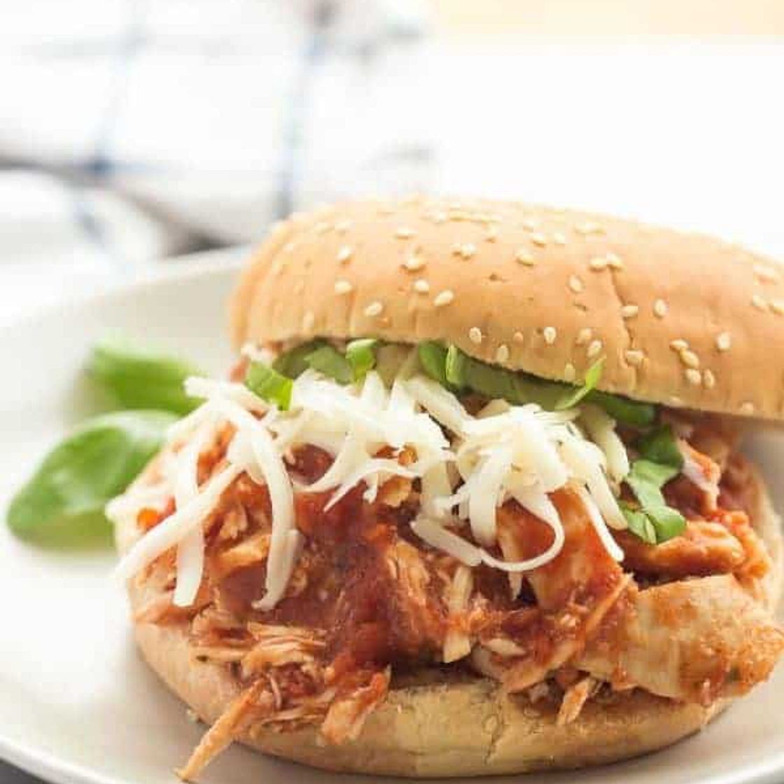 Slow Cooker Italian Chicken Sandwiches