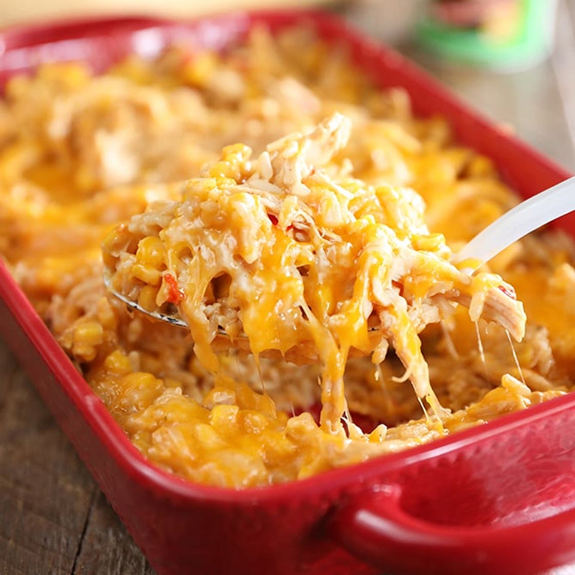 Cheesy Chicken and Rice Bake