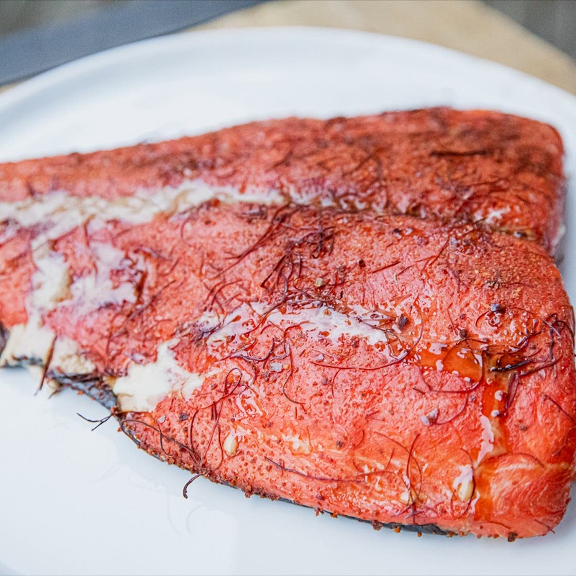 Spicy Dry Brined Hot Smoked Salmon