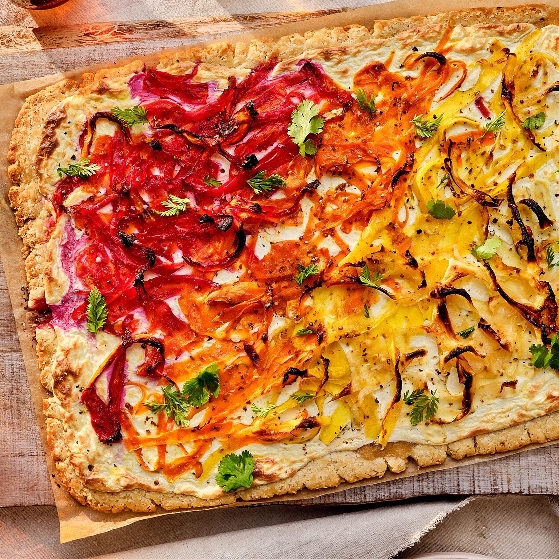 Shaved Carrot Tart with Ricotta