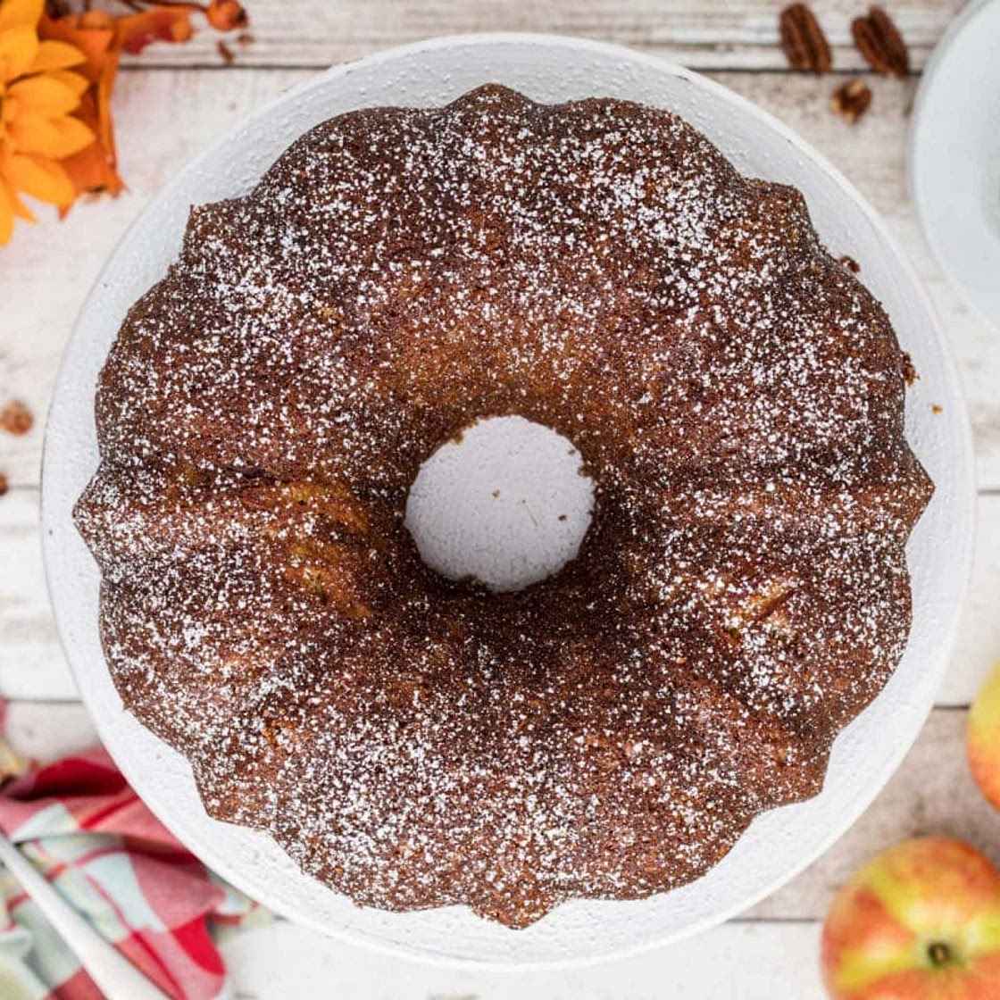 Moist Apple Spice Bundt Cake with Sour Cream