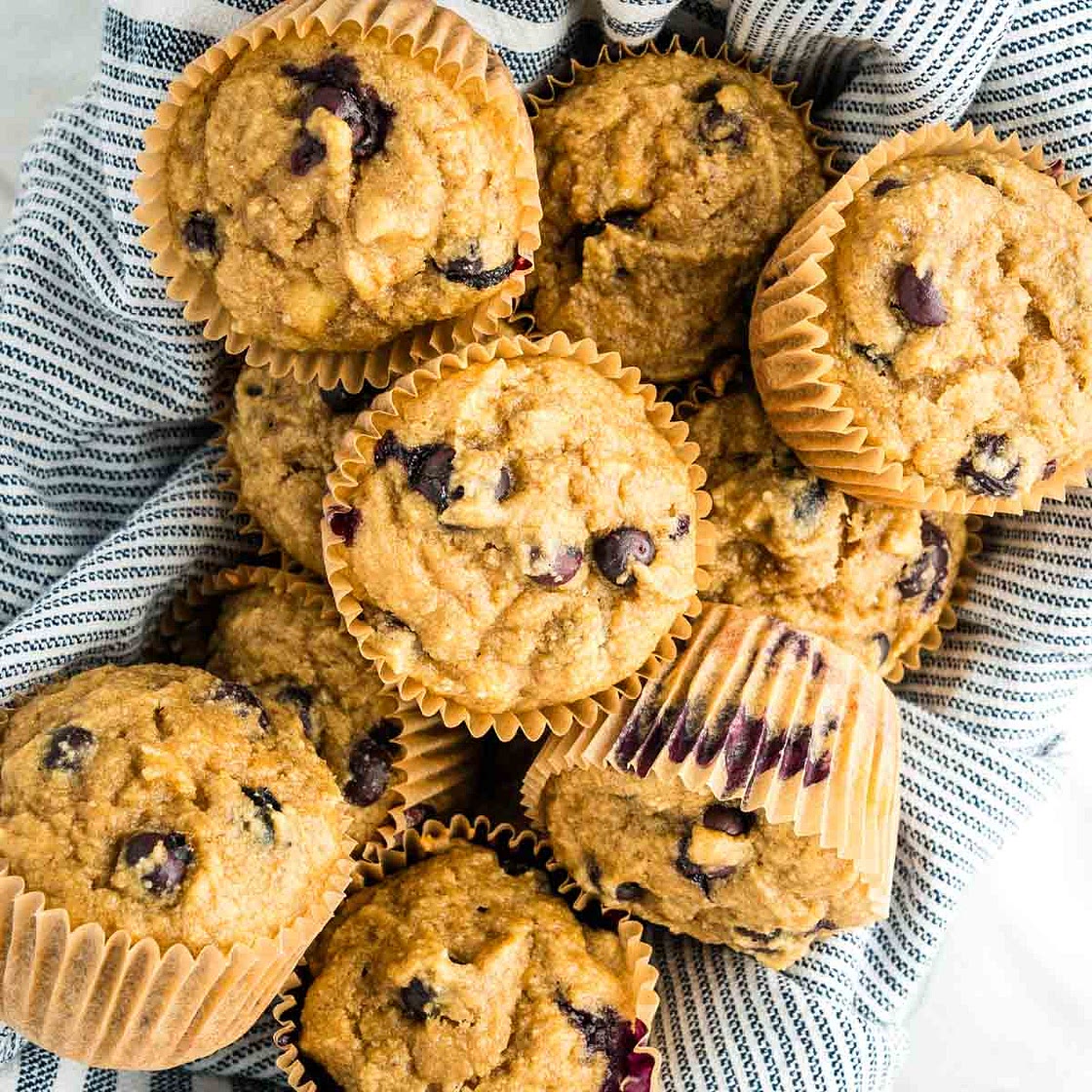 Easy Gluten-Free Blueberry Banana Muffins
